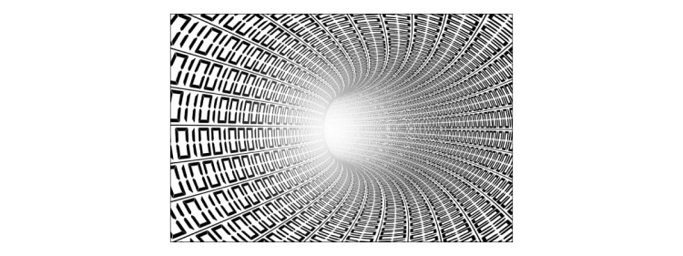 Fototapeta 3D Tunel - Czarno-Biała