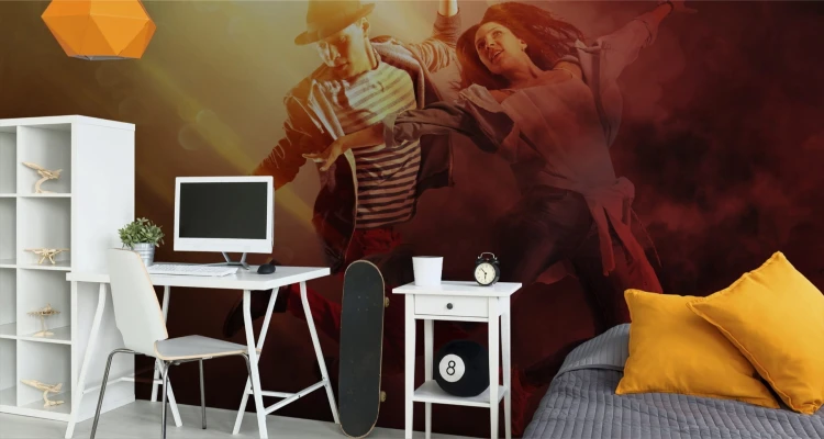 Fototapeta Hip-Hopowa Para Taneczna Podczas Występu