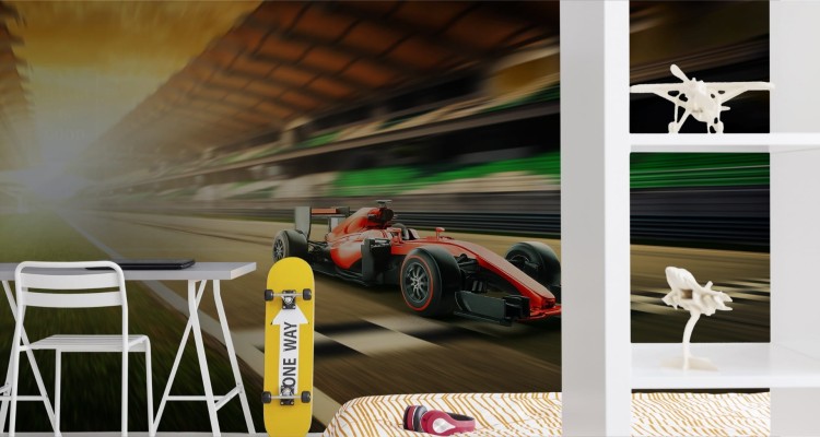 Fototapeta Bolid F1 Na Lini Finiszu