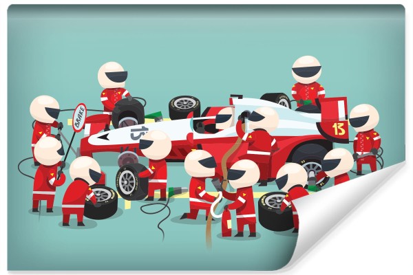Fototapeta Pit Stop Bolidu F1