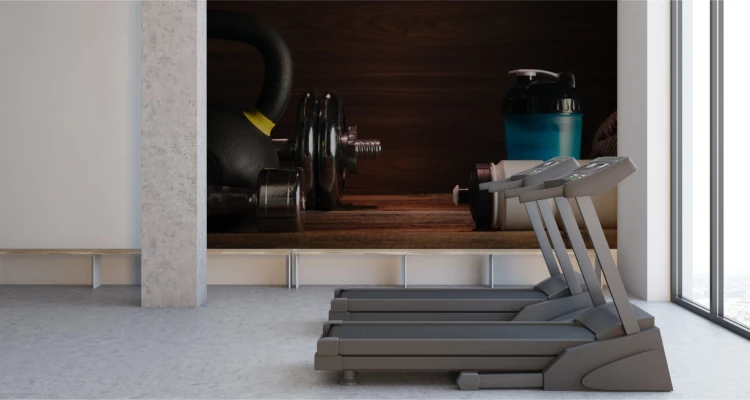 Fototapeta Sprzęt Sportowy Na Tle Desek