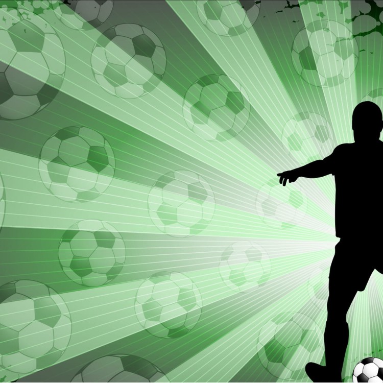 Fototapeta Sylwetka Piłkarza