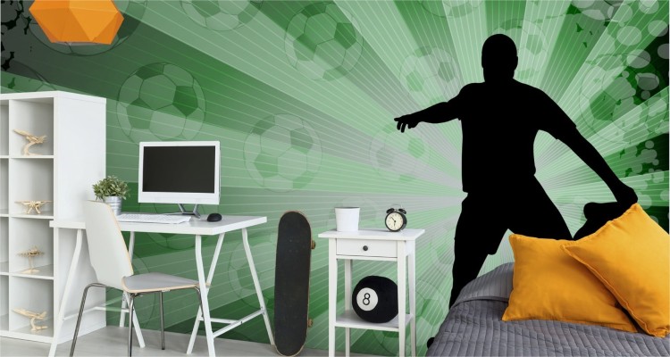 Fototapeta Sylwetka Piłkarza