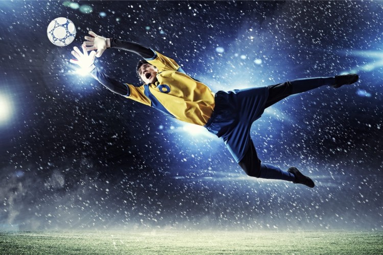 Fototapeta Bramkarz W Locie