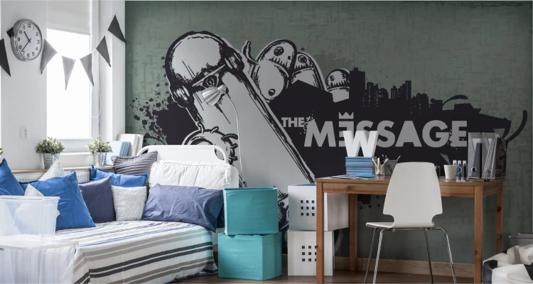 Fototapeta Skateboarding Styl Graffiti Ve90-60