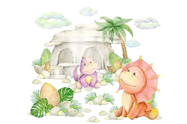 Fototapeta Zabawa Małych Dinozaurów