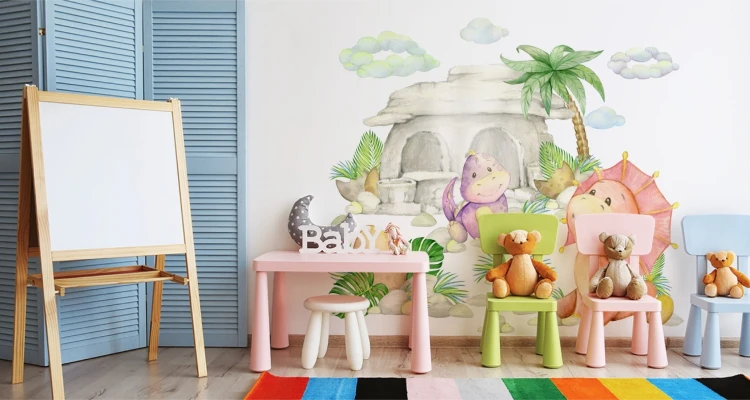 Fototapeta Zabawa Małych Dinozaurów