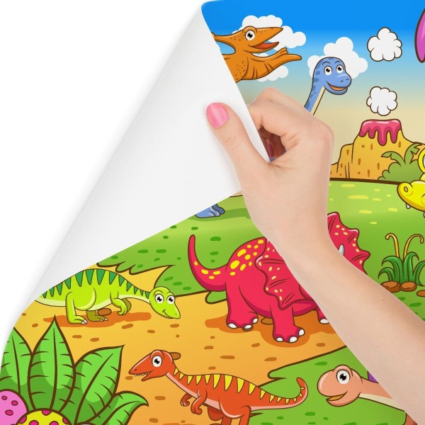 Fototapeta Kolorowe Dinozaury Na Polanie