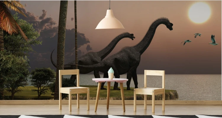Fototapeta Dinozaury Nad Wodą