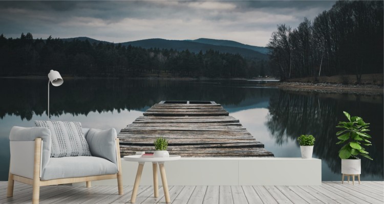 Fototapeta Drewniany Pomost Nad Jeziorem