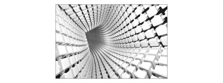 Fototapeta 3D Tunel - Szara