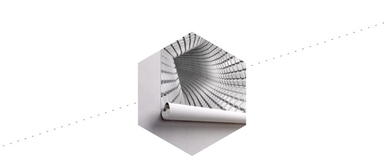 Fototapeta 3D Tunel - Szara