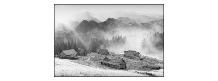 Fototapeta Góry Czarno-Biała