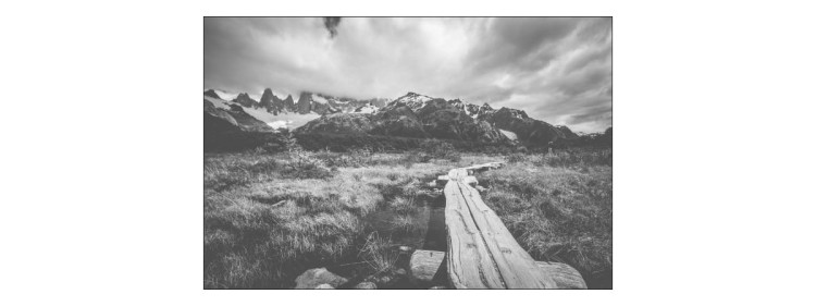 Fototapeta Góry Czarno-Biała