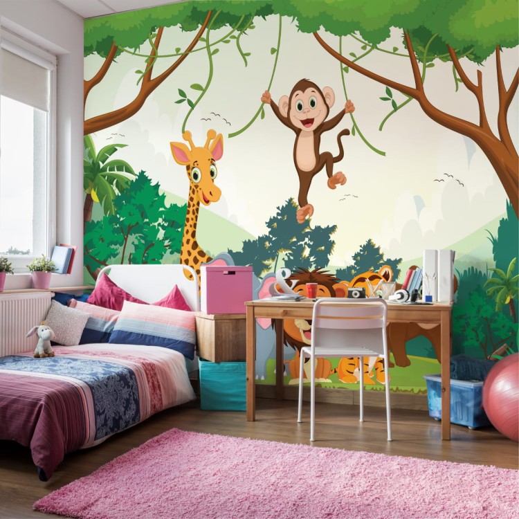 Fototapeta Wesołe Zwierzątka Z Dżungli