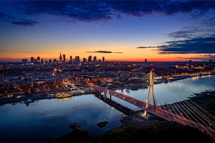 Fototapeta Warszawa Z Lotu Ptaka