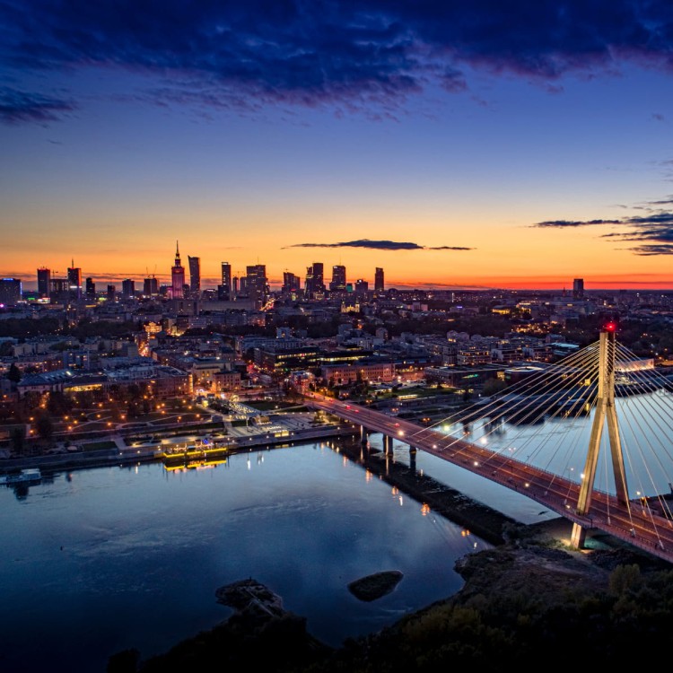 Fototapeta Warszawa Z Lotu Ptaka