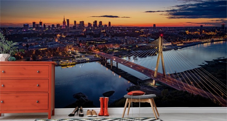 Fototapeta Warszawa Z Lotu Ptaka