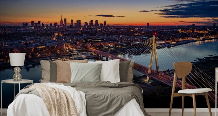 Fototapeta Warszawa Z Lotu Ptaka