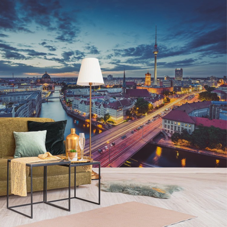 Fototapeta Centrum Berlina Nocą