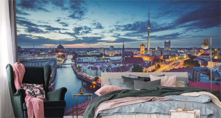 Fototapeta Centrum Berlina Nocą