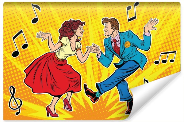 Fototapeta Taneczna Para W Stylu Pop-Art