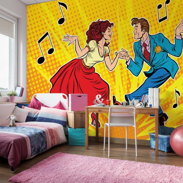 Fototapeta Taneczna Para W Stylu Pop-Art