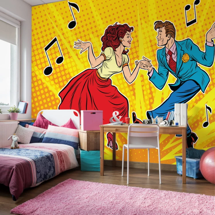 Fototapeta Taneczna Para W Stylu Pop-Art