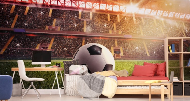 Fototapeta Piłka Nożna Na Stadionie