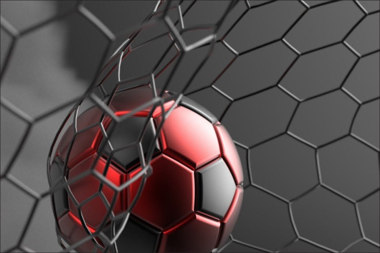 Fototapeta Sportowa Piłka W Bramce