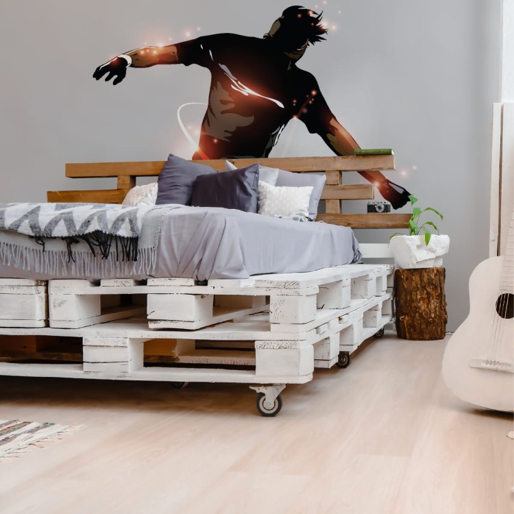 Fototapeta Abstrakcyjny Piłkarz W Locie