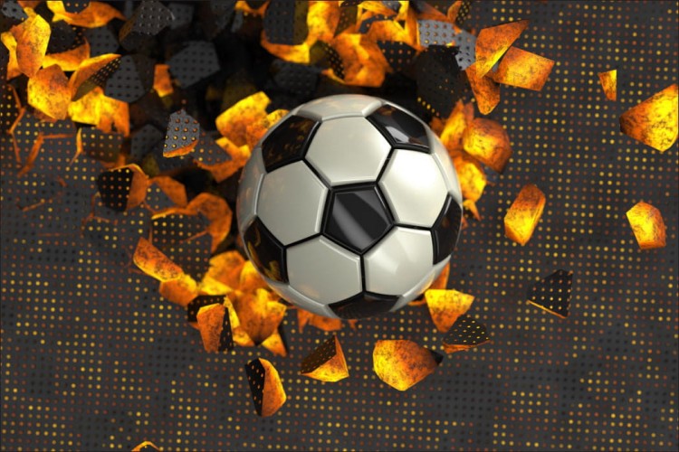 Fototapeta Piłkarska 3D Sport Piłka