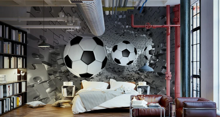 Fototapeta Piłka Nożna Puzzle 3D