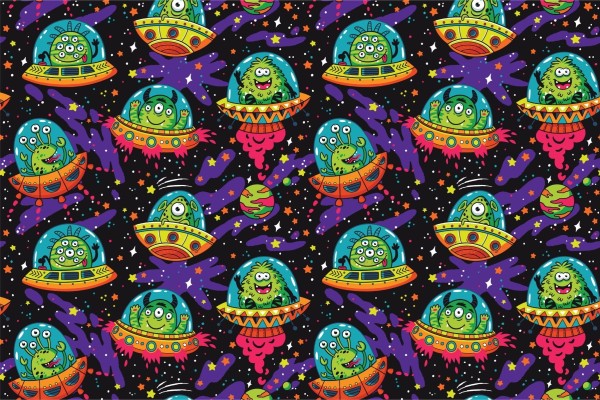 Fototapeta Kolorowe Zwariowane Ufo