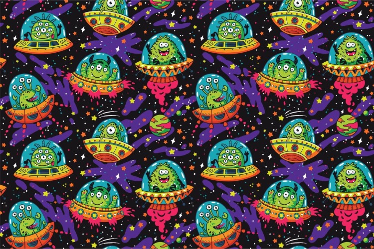 Fototapeta Kolorowe Zwariowane Ufo