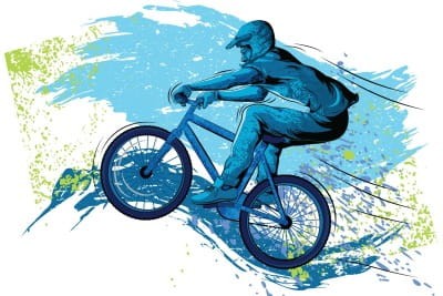 Fototapeta Rowerzysta W Stylu Graffiti