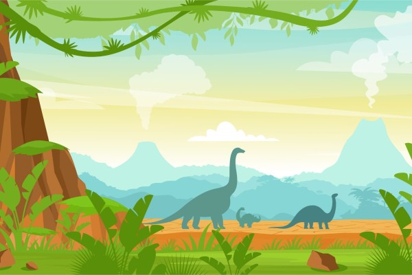 Fototapeta Dinozaury W Dżungli
