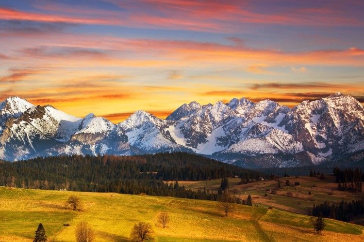 Fototapeta Tatry O Zachodzie Słońca