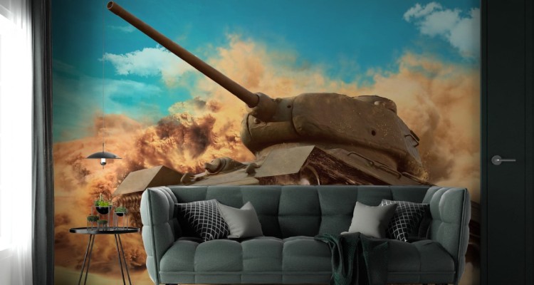 Fototapeta Czołg Bojowy Na Pustyni