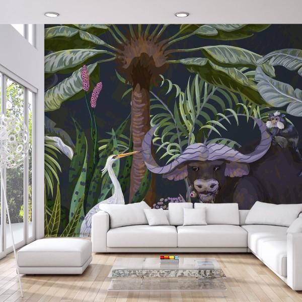 Fototapeta Zwierzęta Wśród Palm I Roślin