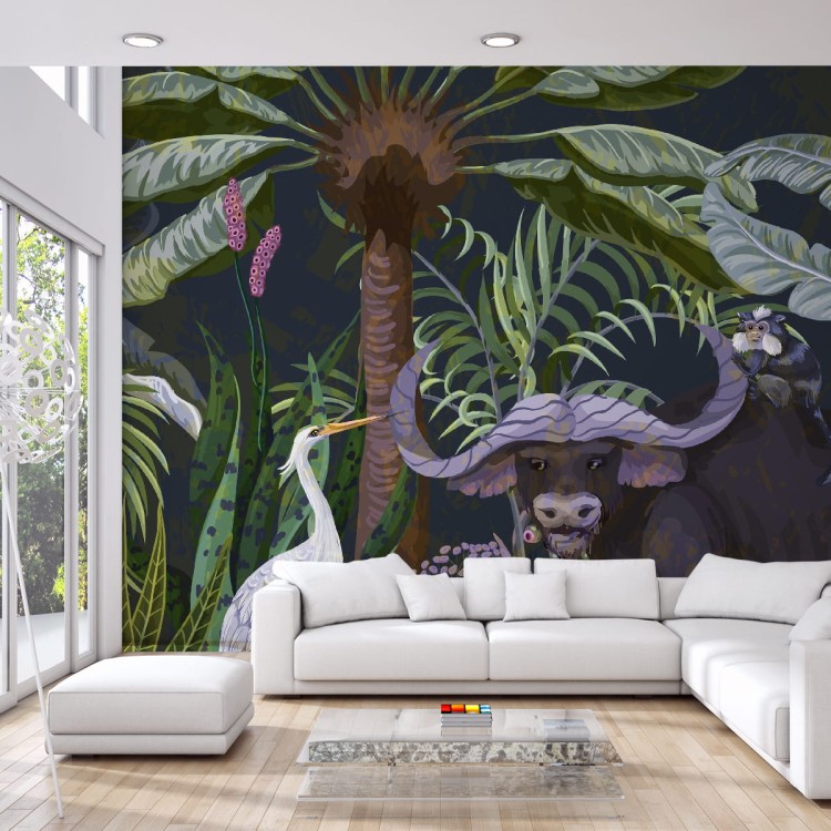 Fototapeta Zwierzęta Wśród Palm I Roślin