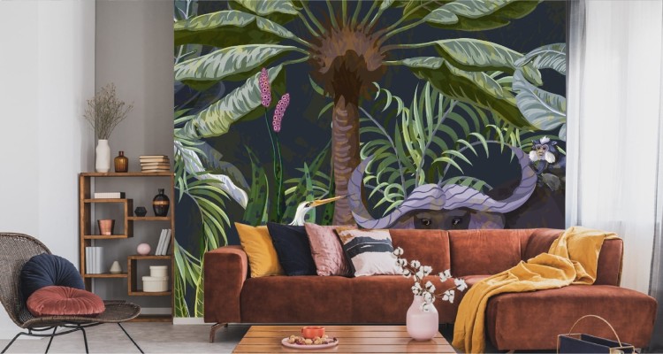 Fototapeta Zwierzęta Wśród Palm I Roślin