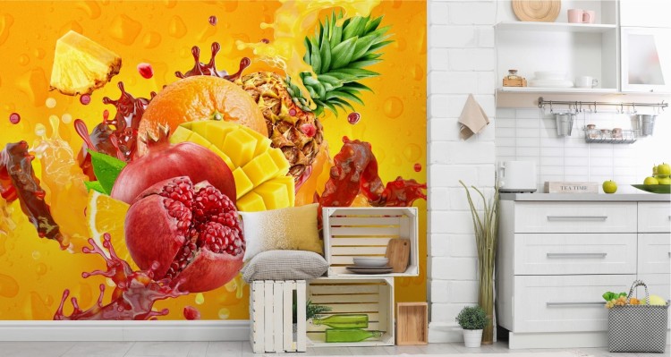 Fototapeta Kolorowe Owoce Tropikalne 3D