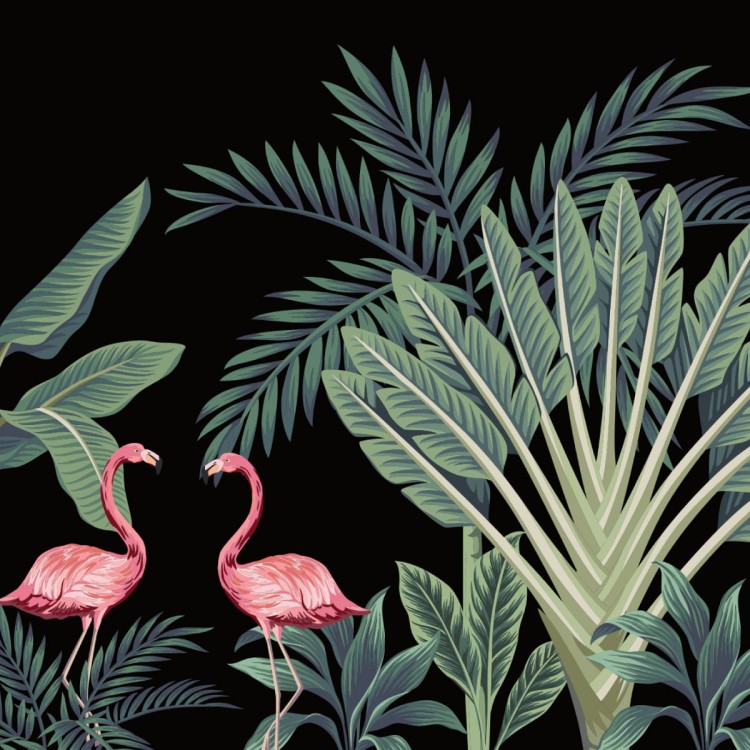 Fototapeta Egzotyczne Zwierzęta Wśród Palm
