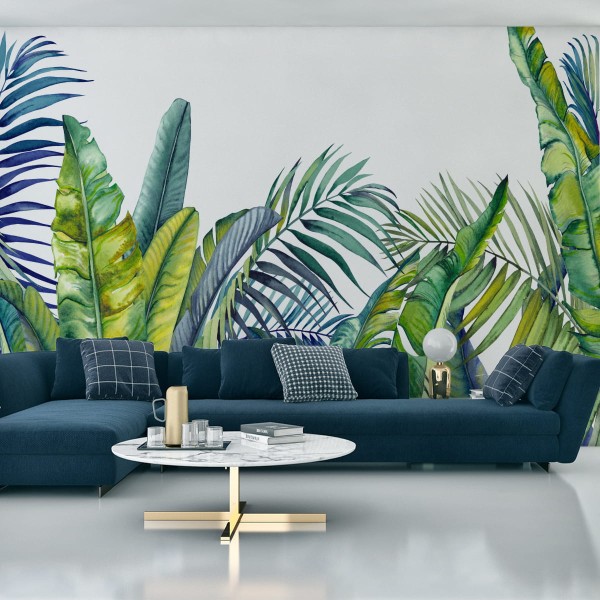 Fototapeta Zielone I Niebieskie Rośliny Tropikalne