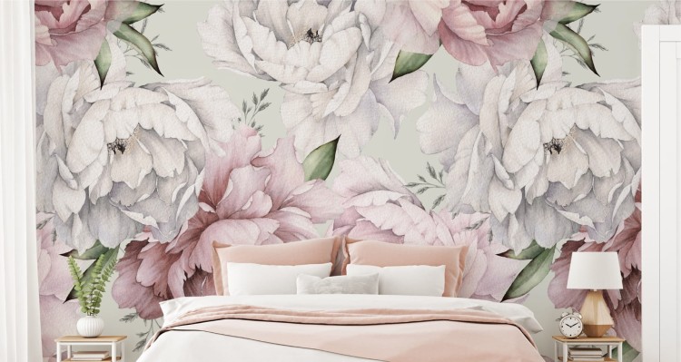 Fototapeta Kwiaty Peonie W Pastelowych Barwach