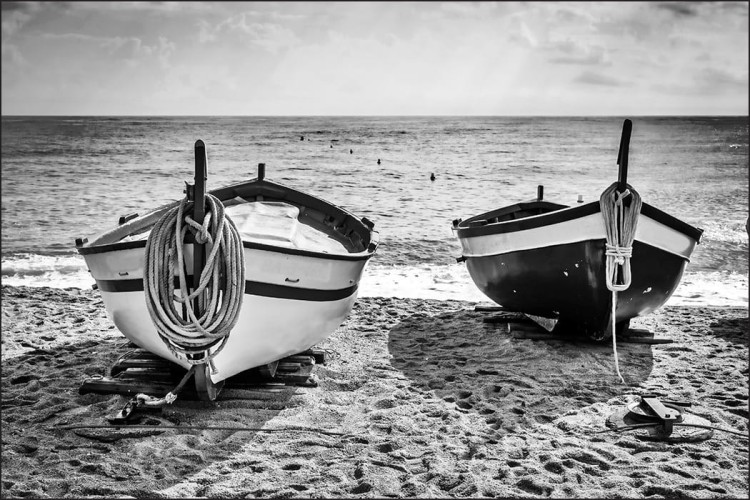 Fototapeta Plaża Łodzie