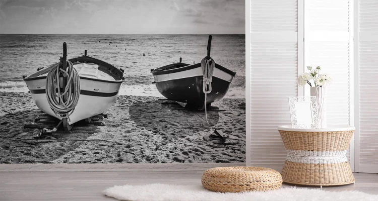 Fototapeta Plaża Łodzie