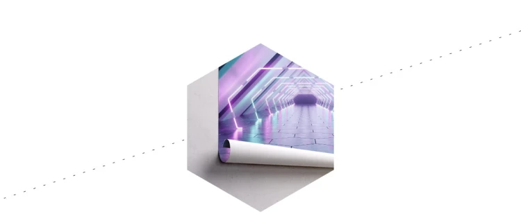 Fototapeta 3D Tunel - Neony
