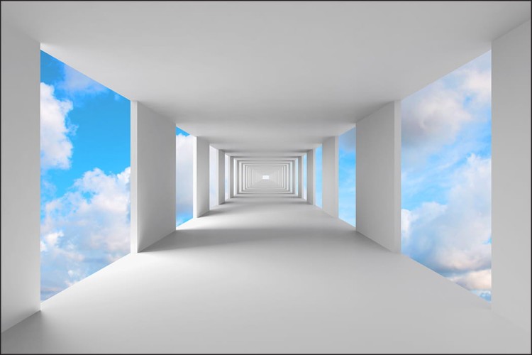 Fototapeta 3D Tunel - Niebo